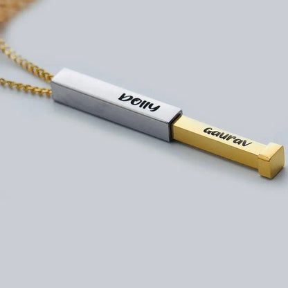Personalized Hidden Bar Pendant