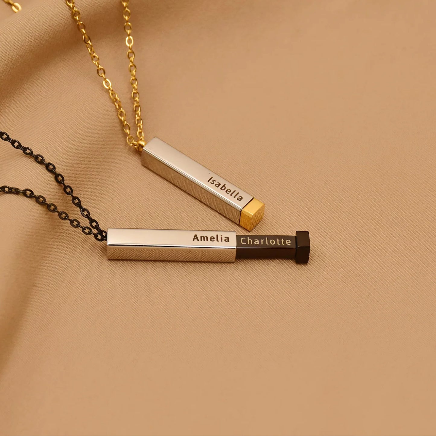 Personalized Hidden Bar Pendant