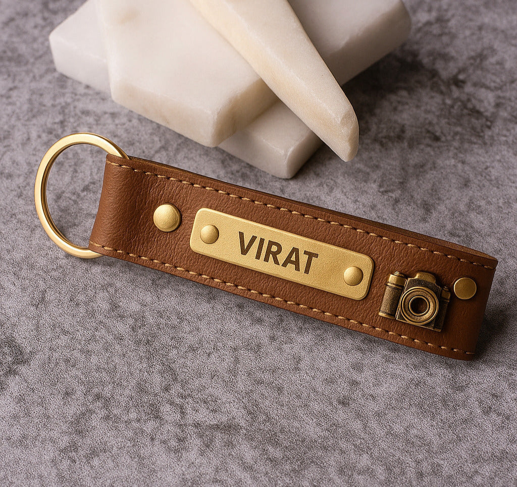 Personalized Premium Leather Keychain