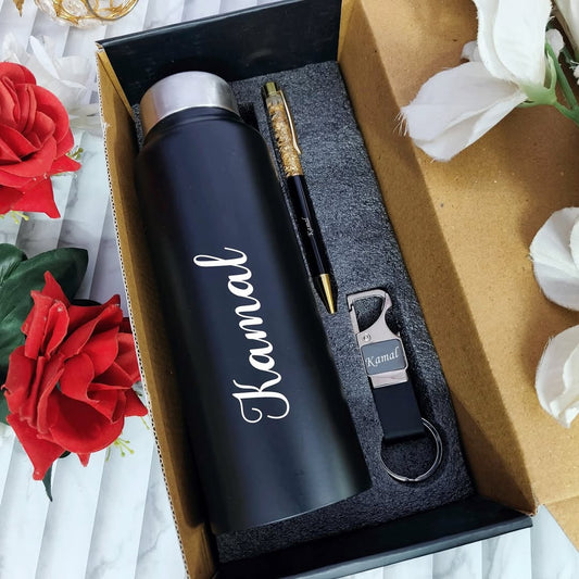 Personalized Flask, Pen & Keychain