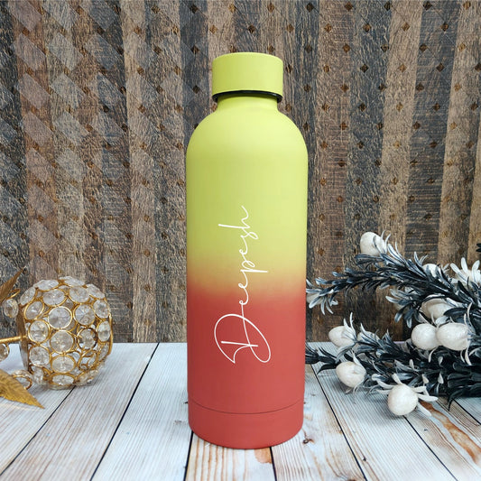 Personalized Stainless Steel Vacuumed Dual Shade Bottle