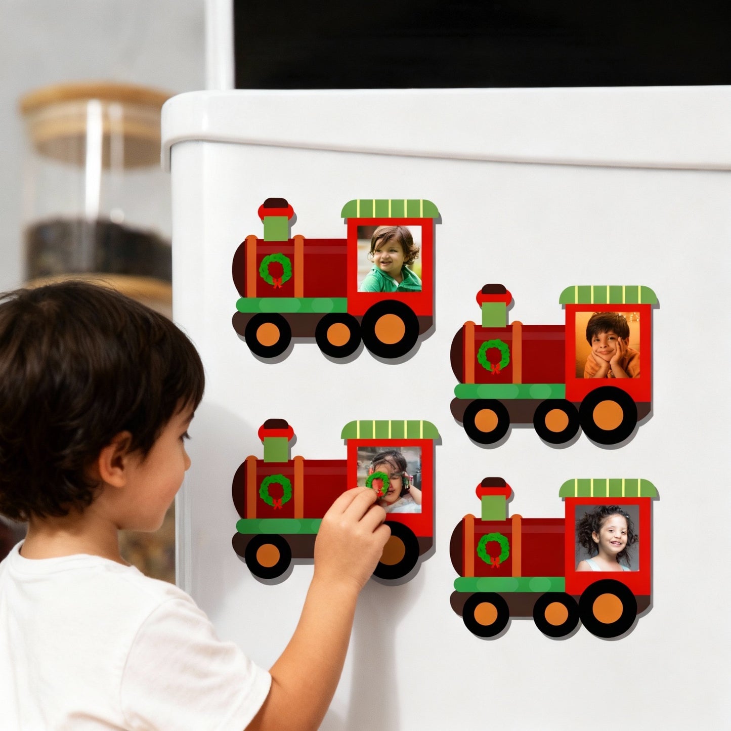 Christmas Special Personalised Photo Fridge Magnets for Kids