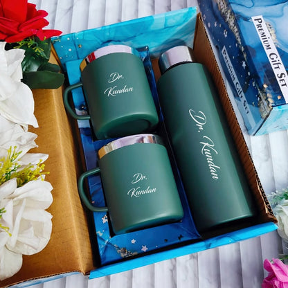 Stainless Steel Bottle + Cup Combo