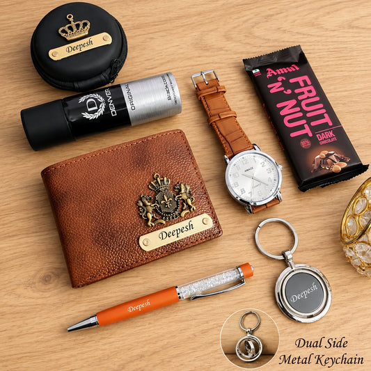 Italian Leather Essential Hamper For Him