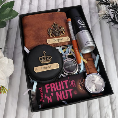 Italian Leather Essential Hamper For Him