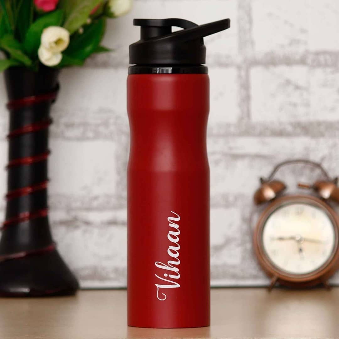 Personalized Matte Steel Sipper Bottle – 750 ML