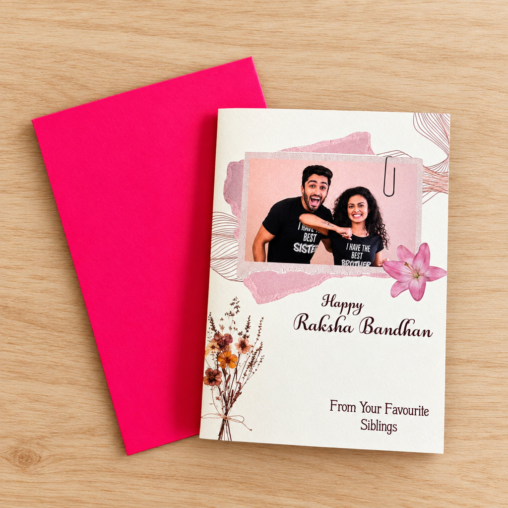 Personalised Rakhi Greeting Card Combo