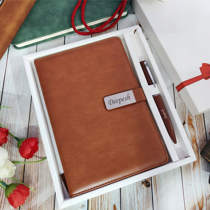 Premium Magnet Diary + Pen Combo – Personalized Gift Set