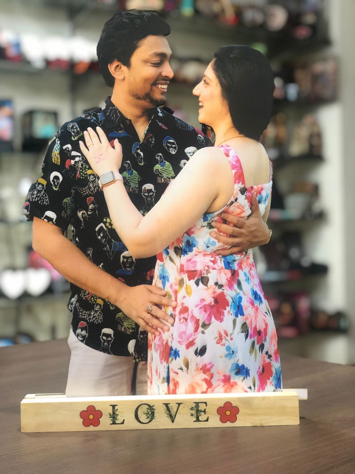 Premium Quality Wooden Photo Cutout With Base