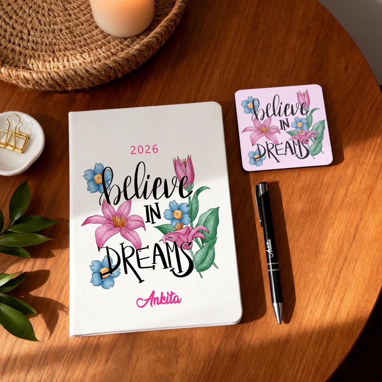 Personalized 3-Piece Desk Essentials Combo