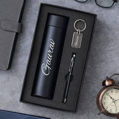 Personalized Bottle, Keychain, Pen Combo Set