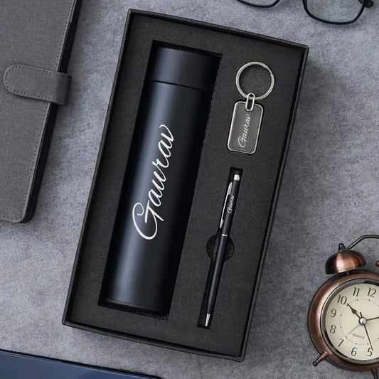 Personalized Bottle, Keychain, Pen Combo Set
