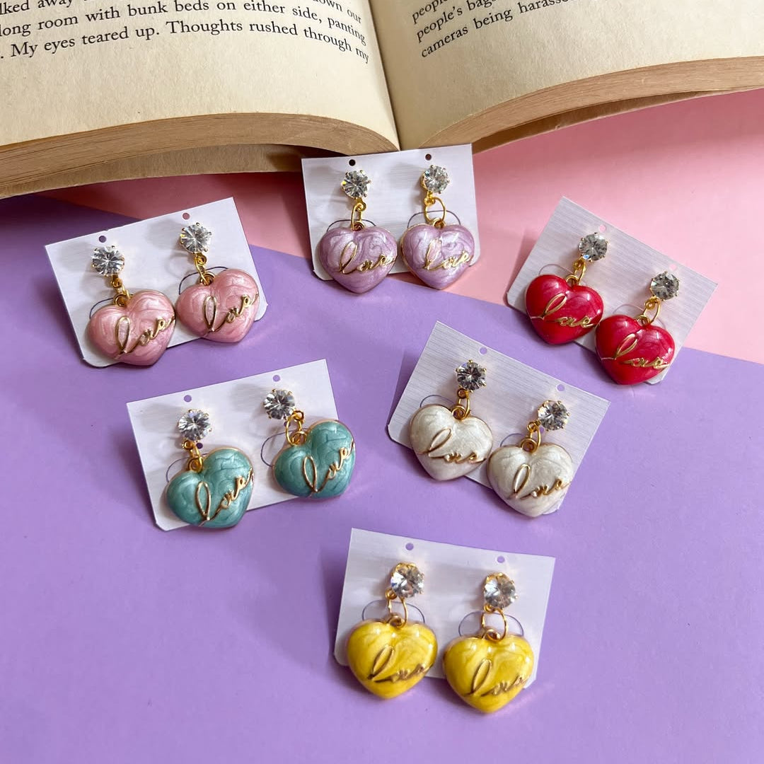 Heart Love Charm Earrings