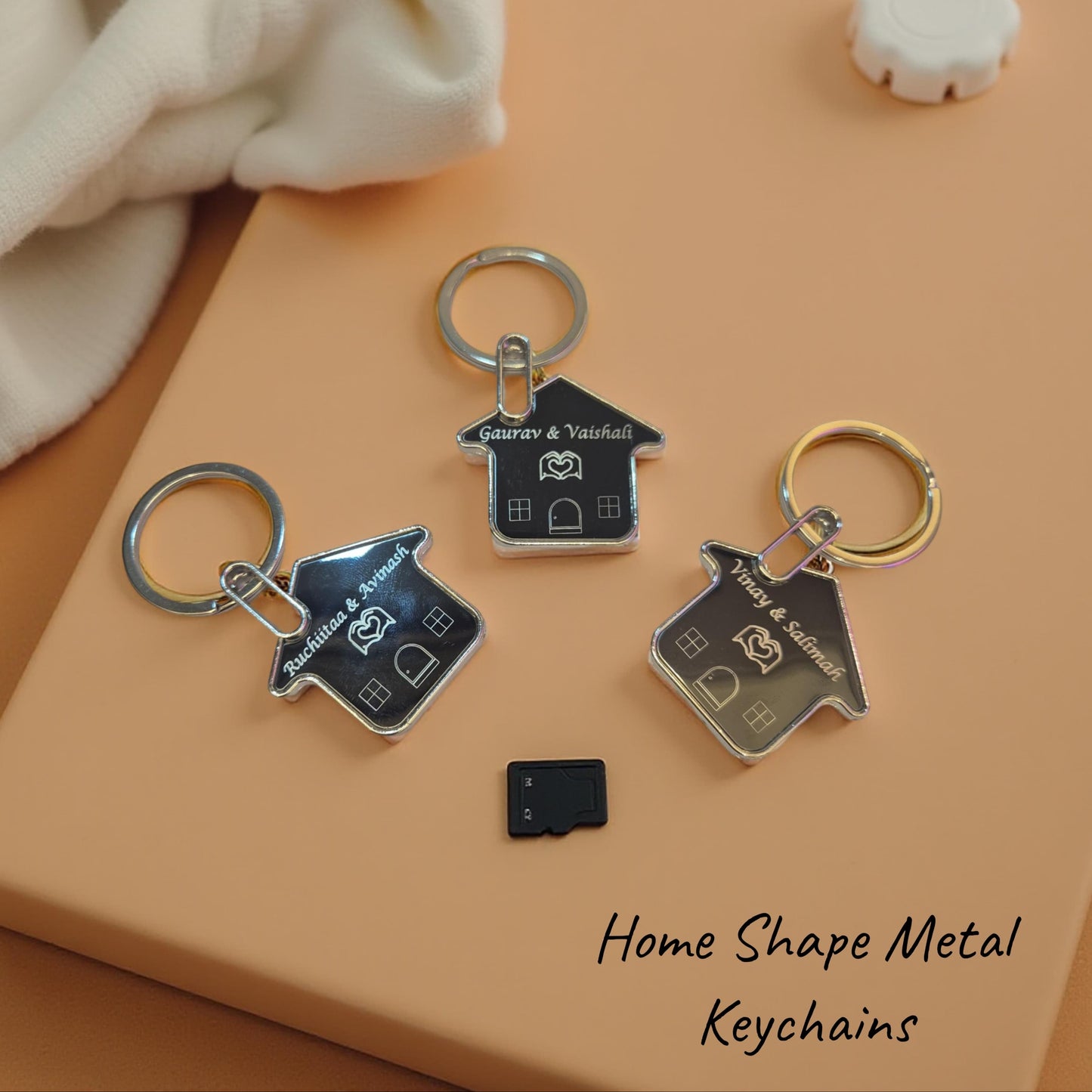 Personalized Home Shape Keychain