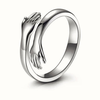 Hug Ring With Rose Ring Box