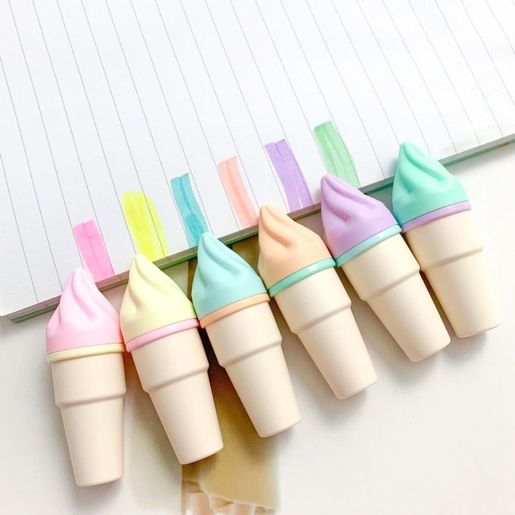 Ice Cream Highlighters - Set Of 6