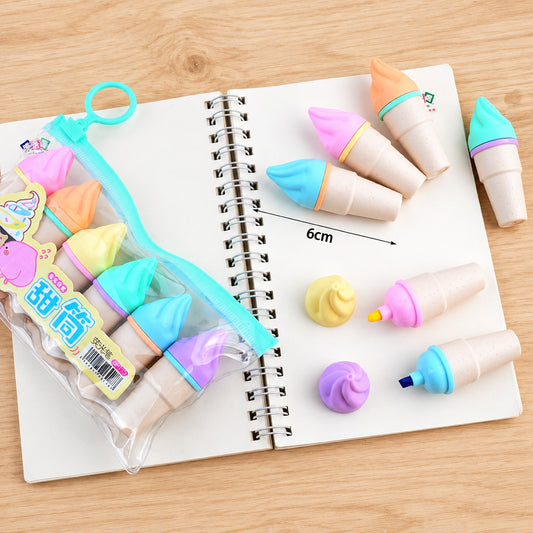 Ice Cream Highlighters - Set Of 6