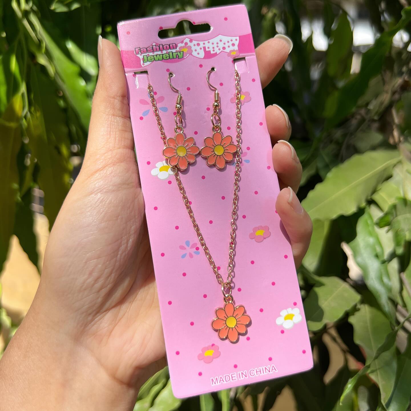 Elegant Charm Necklace & Earrings Set