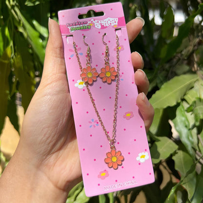 Elegant Charm Necklace & Earrings Set