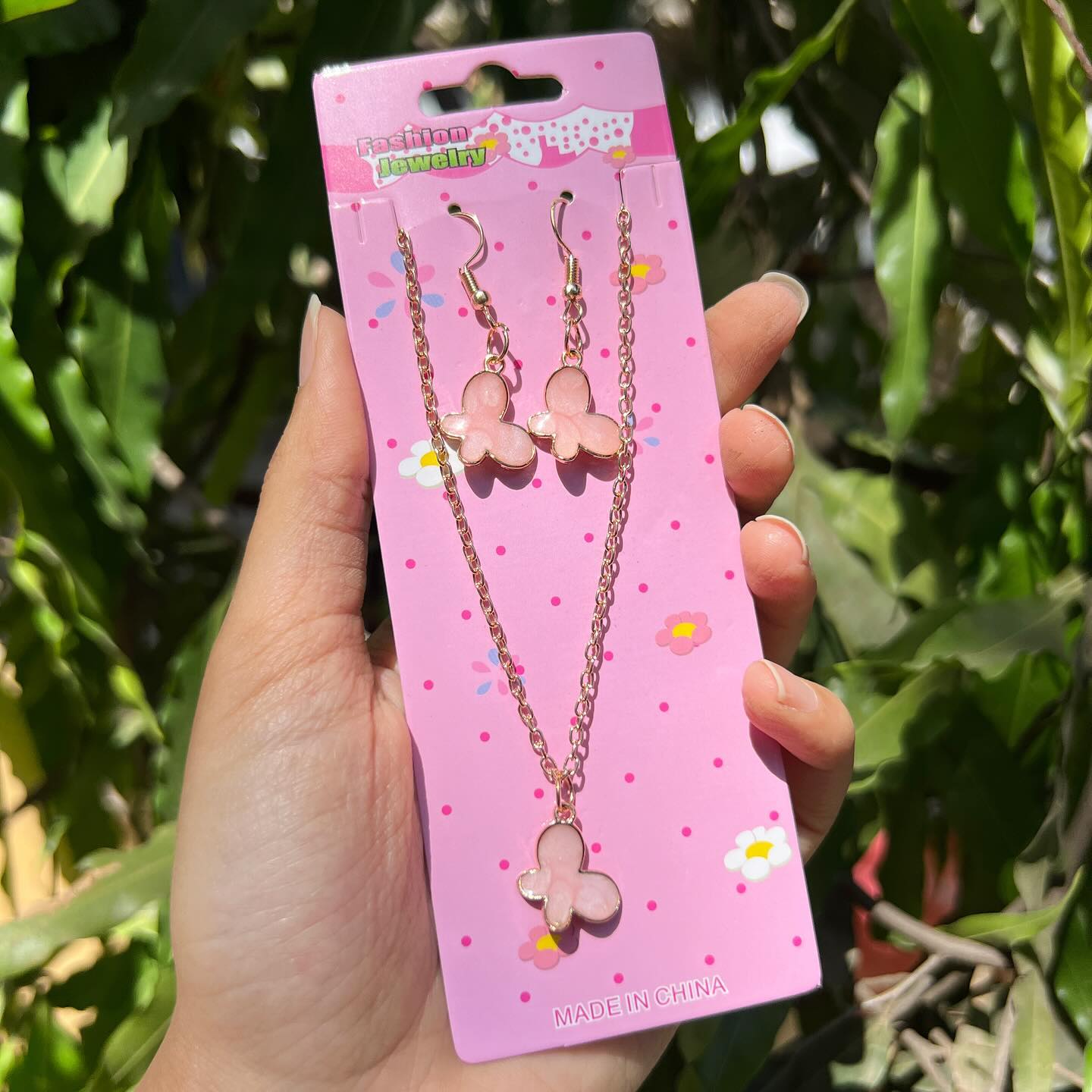 Elegant Charm Necklace & Earrings Set