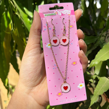 Elegant Charm Necklace & Earrings Set