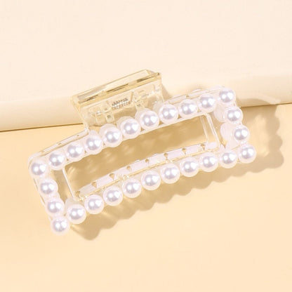 Rectangle Pearl Hair Claw