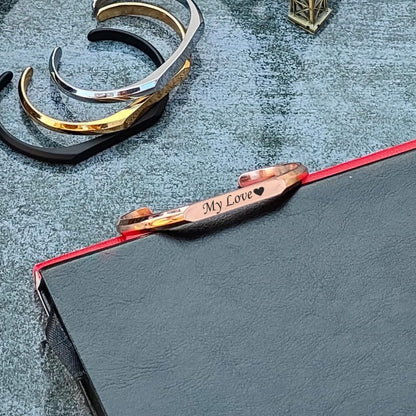 Personalized Diamond Cut Metal Kada