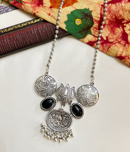 Traditional Long Oxidised Necklace for Women