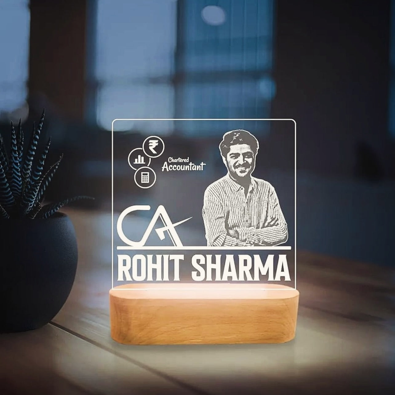 Profession Theme LED Acrylic Table Frames