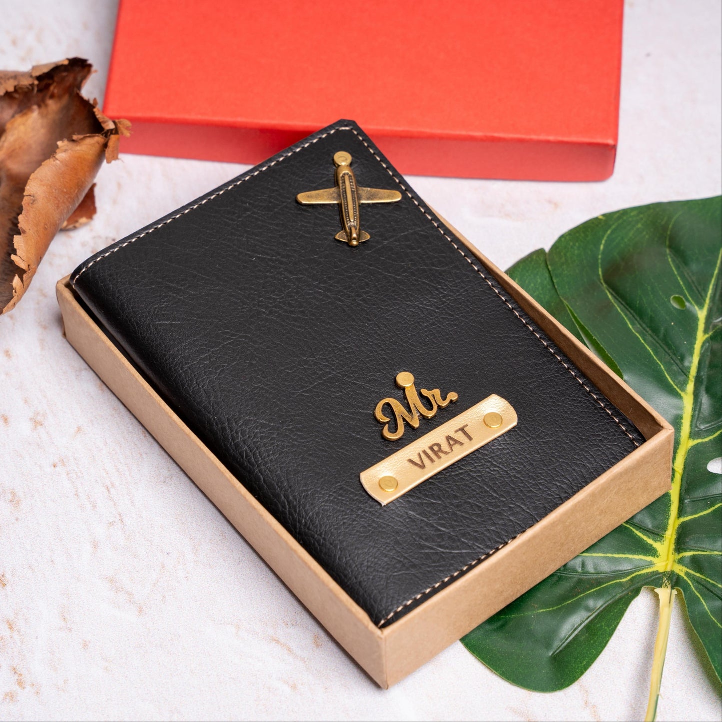 Personalized Premium Leather Passport Cover