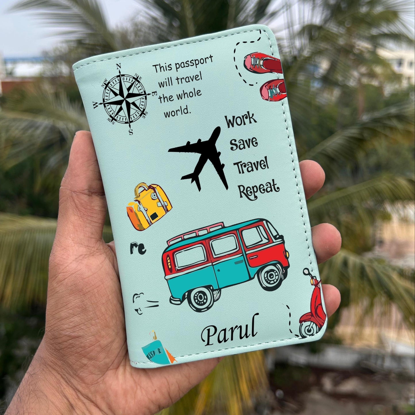 Pastel Personalized Passport Cover