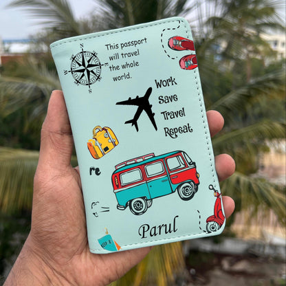 Pastel Personalized Passport Cover