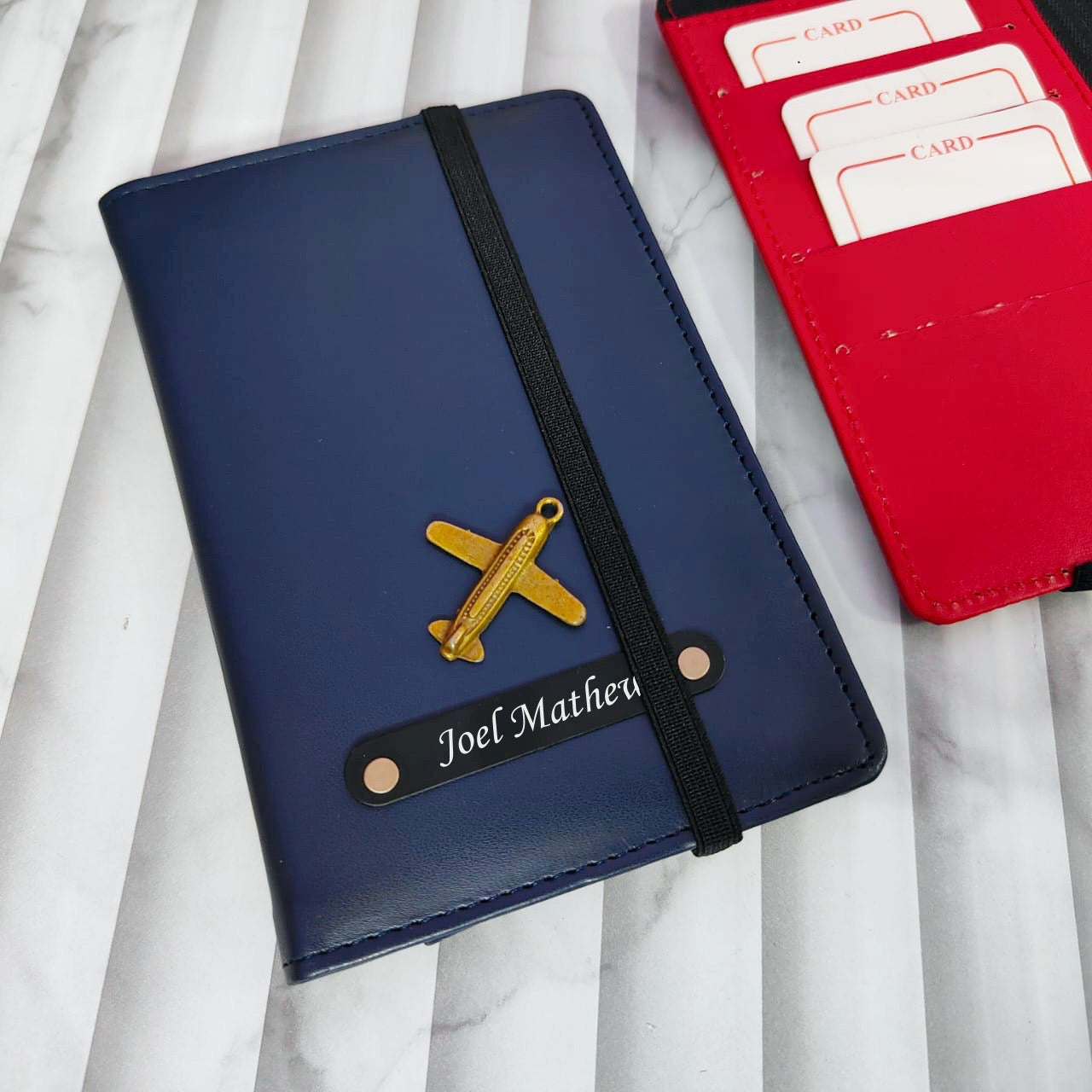 Personalized Passport Cover With Rubber Lock