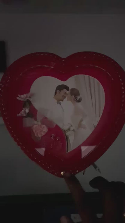 Red Heart LED Photo Frame – Light Up Your Love