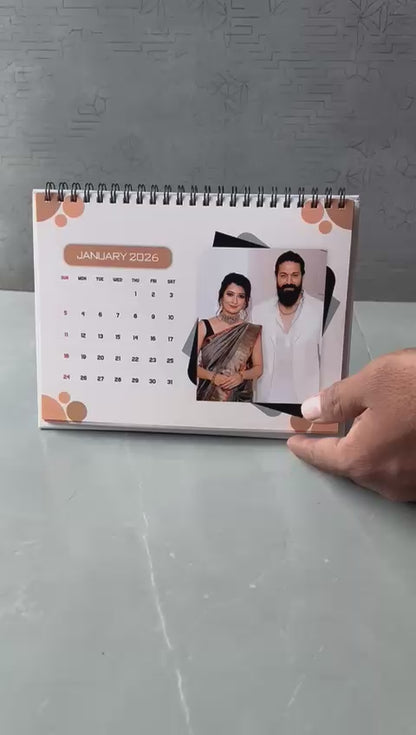 Classical Customised Table Top Calendar 2026