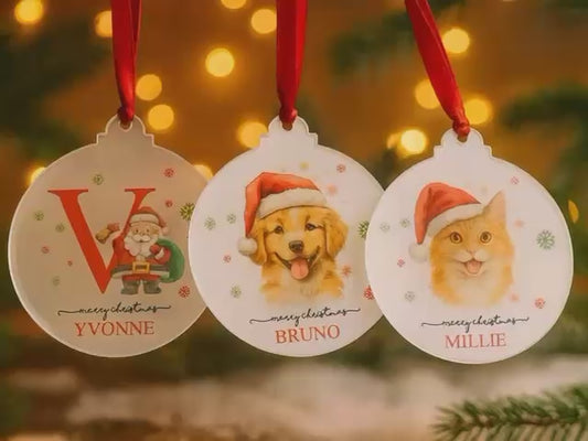 Personalised Acrylic Christmas Ornaments