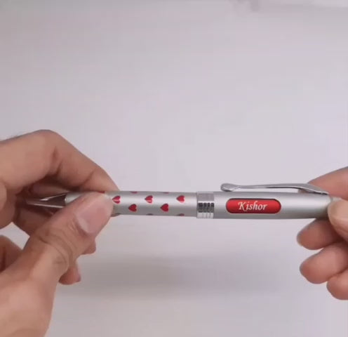 Personalized Couple Name Heart Pen