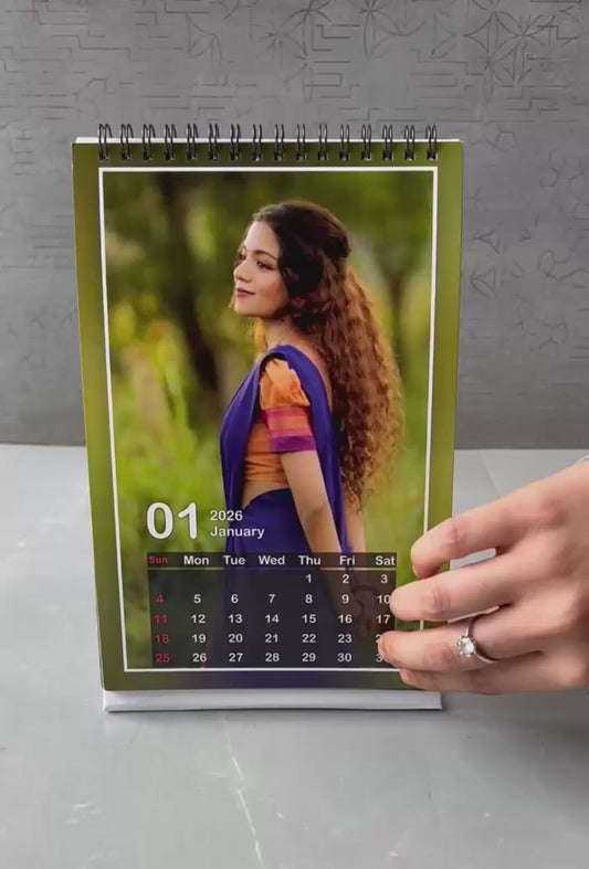 Long Customised Table Top Calendar (2026 Edition)