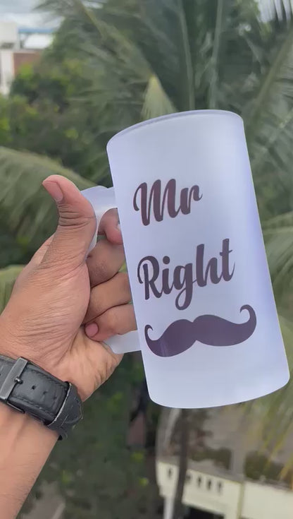 Frosted Customised Beer Mug – 450 ML