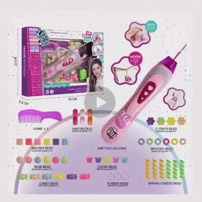 Premium DIY Kids Hair Beader & Styling Kit with Accessories
