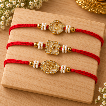 Minimalist Red Dhaga Rakhis
