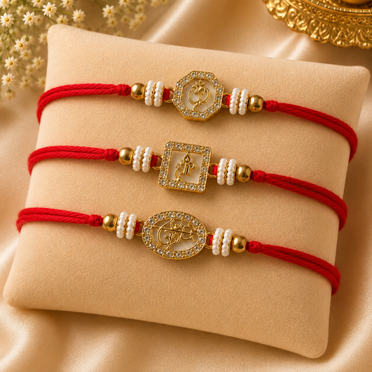 Minimalist Red Dhaga Rakhis