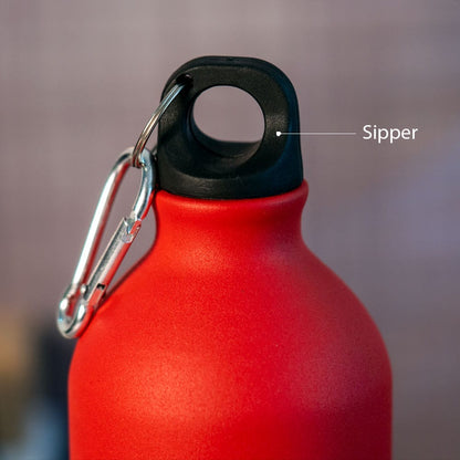 Personalized Red Matte Steel Sipper Bottle – 750ml