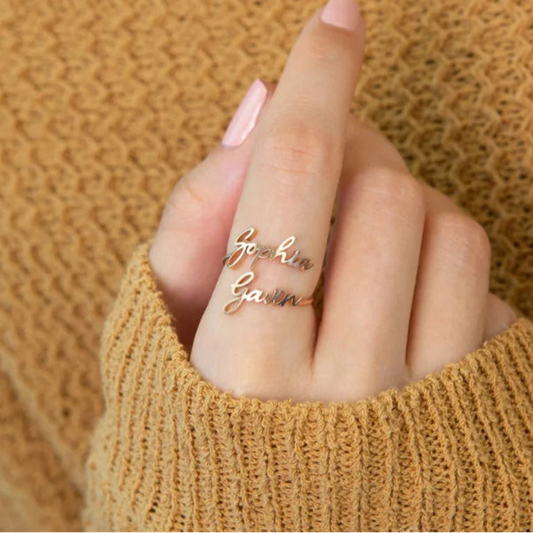 Personalized Adjustable Name Ring