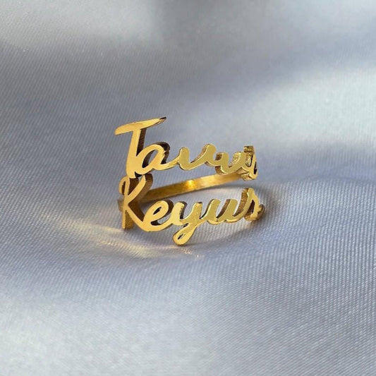 Personalized Adjustable Name Ring