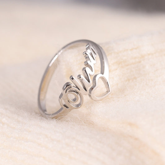 Personalized Adjustable Name Ring