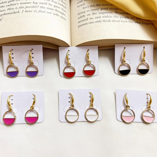 Cute Round Shape Earrings – Playful & Stylish Hook Design