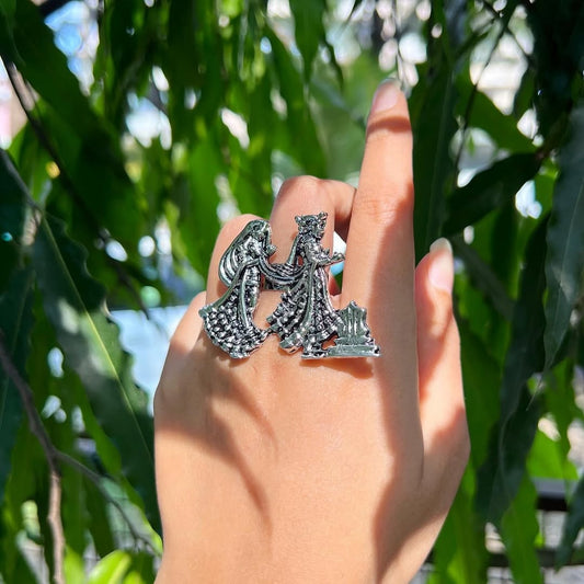 Artistic Oxidised Traditional Ring