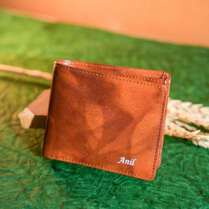 Premium Personalized Leather 3 Cash Slot Wallet – Sleek & Functional