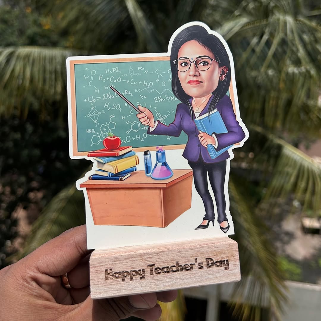Personalized Teacher Caricature Table Top
